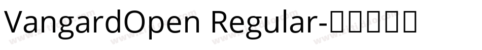 VangardOpen Regular字体转换